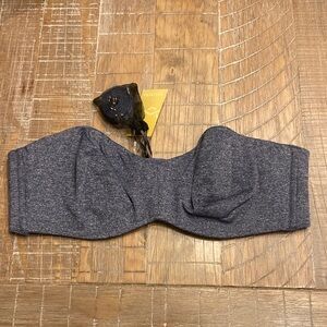 Blue Heather Strapless Bandeau Underwire bra with detachable straps NWT size 36B